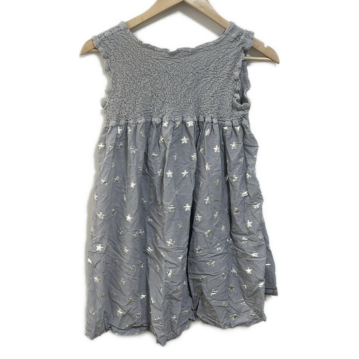 me ISSEY MIYAKE ミー イッセイミヤケ チュニック レディース - グレー ノースリーブ スター 星 シワ加工