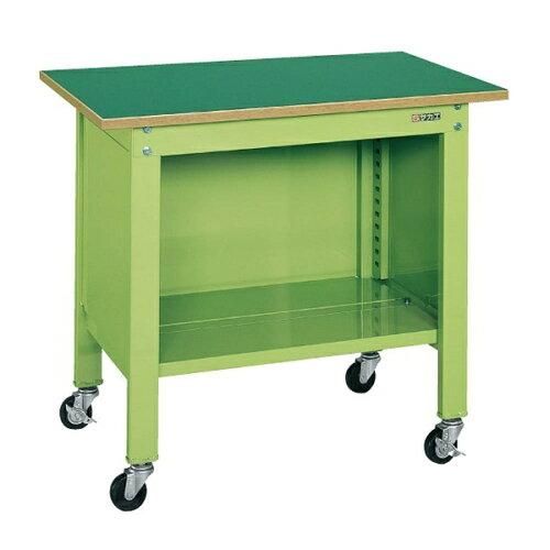 5営業日で発送 サカエ 一人用作業台CPBタイプ移動式 サカエリューム天板 900×600×810mm グリーン CPB-096 2228748