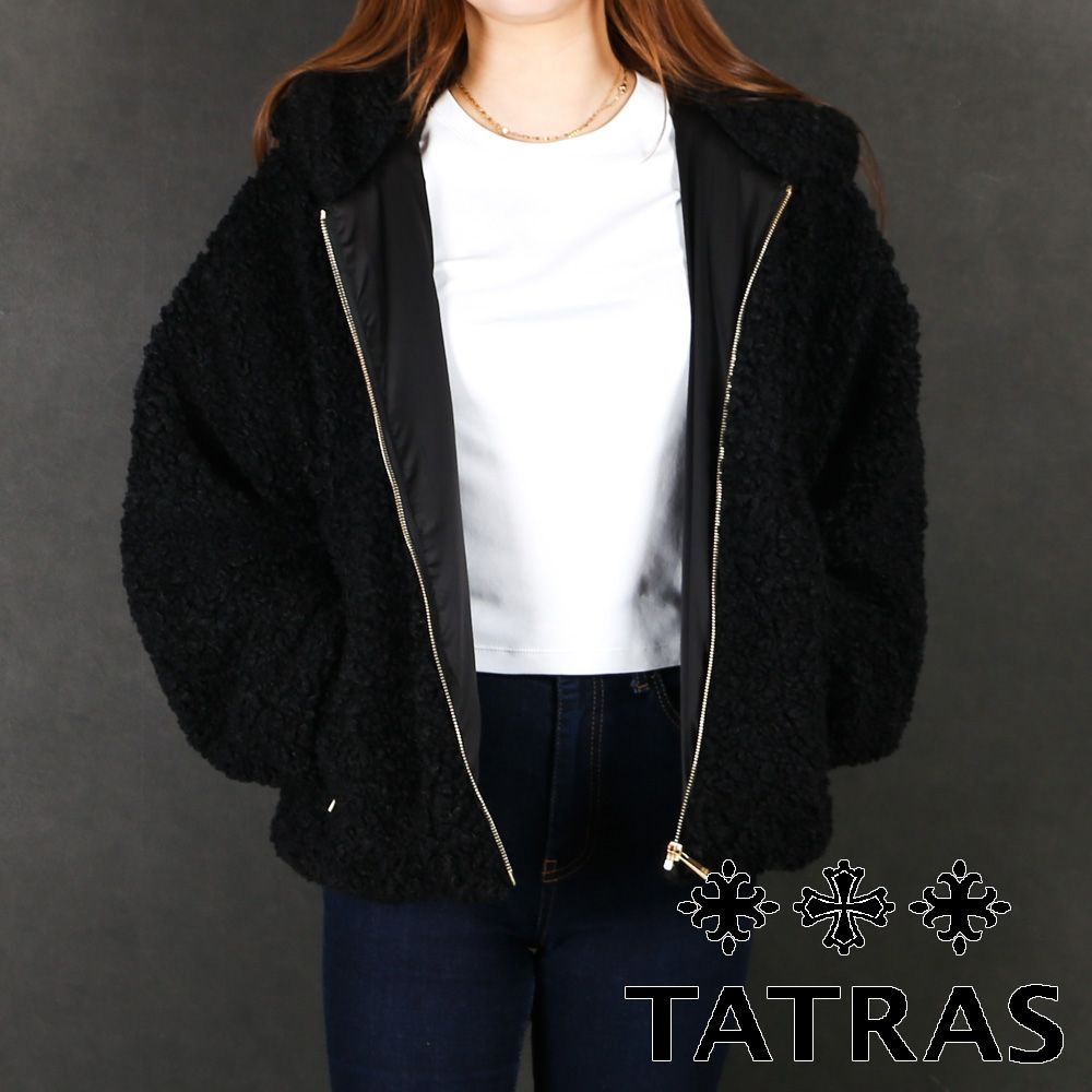 TATRAS タトラス レディース IPAMA イパマ - BLACK ボア フードブルゾン フリース LJXA0042033588
