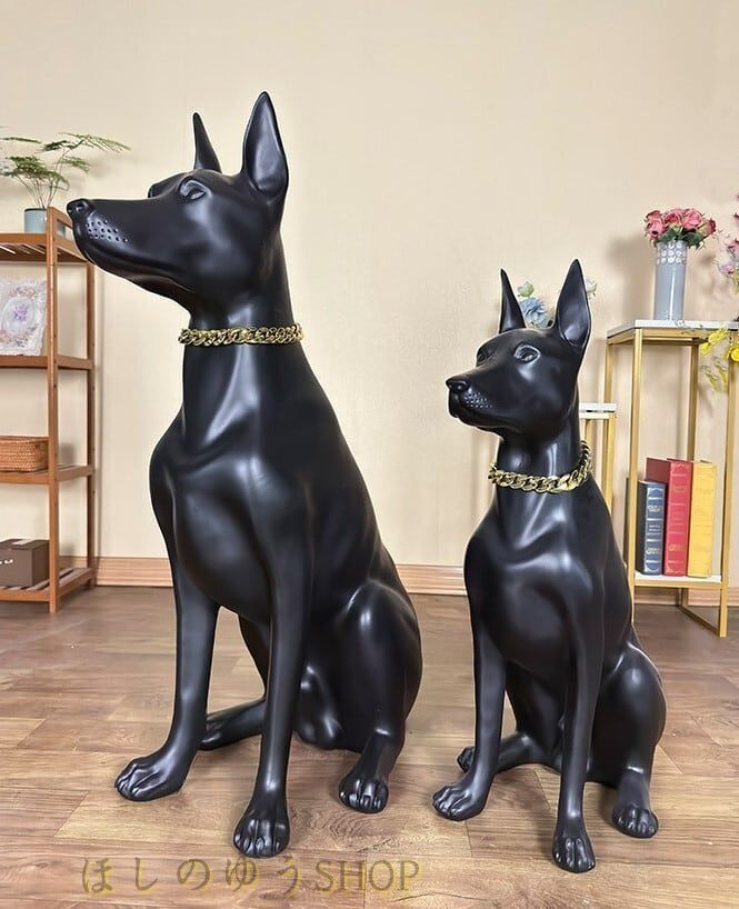 エレガントなドーベルマンのハンドメイドオブジェ