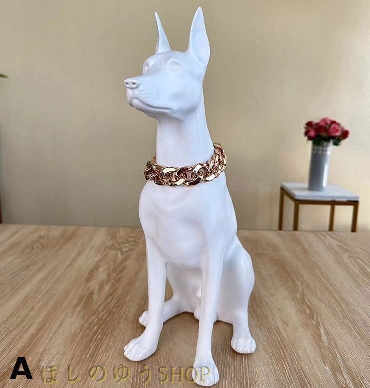 エレガントなドーベルマンのハンドメイドオブジェ