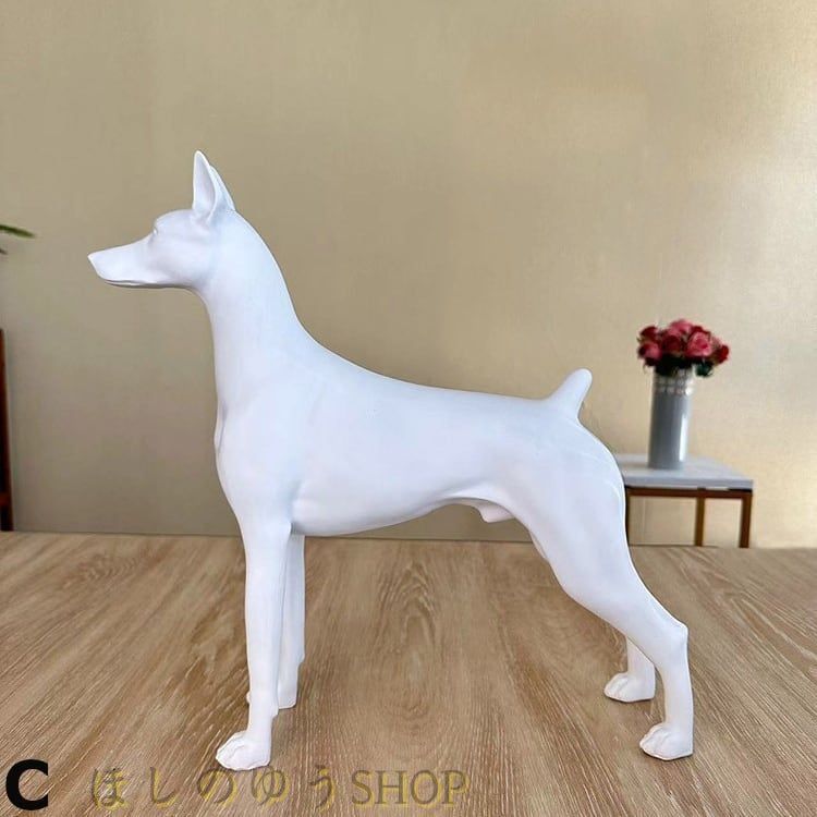 エレガントなドーベルマンのハンドメイドオブジェ