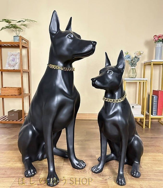 エレガントなドーベルマンのハンドメイドオブジェ