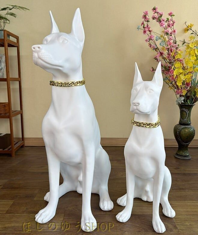 エレガントなドーベルマンのハンドメイドオブジェ