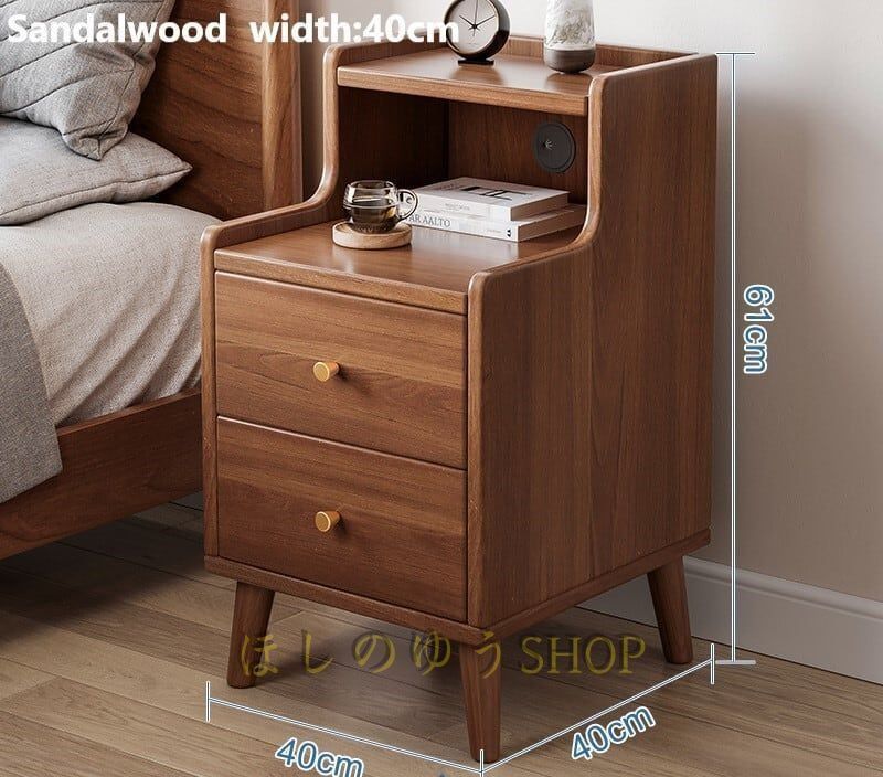 ベッド サイドテーブル 木目調 2段式 天板 エレガント おしゃれ 収納 インテリア シンプル コンパクト 寝室 ナイトテーブル 感