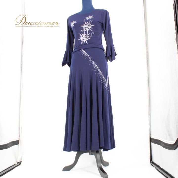 社交ダンス 衣装 スタンダード 上下セット ツーピース レッスンウェア