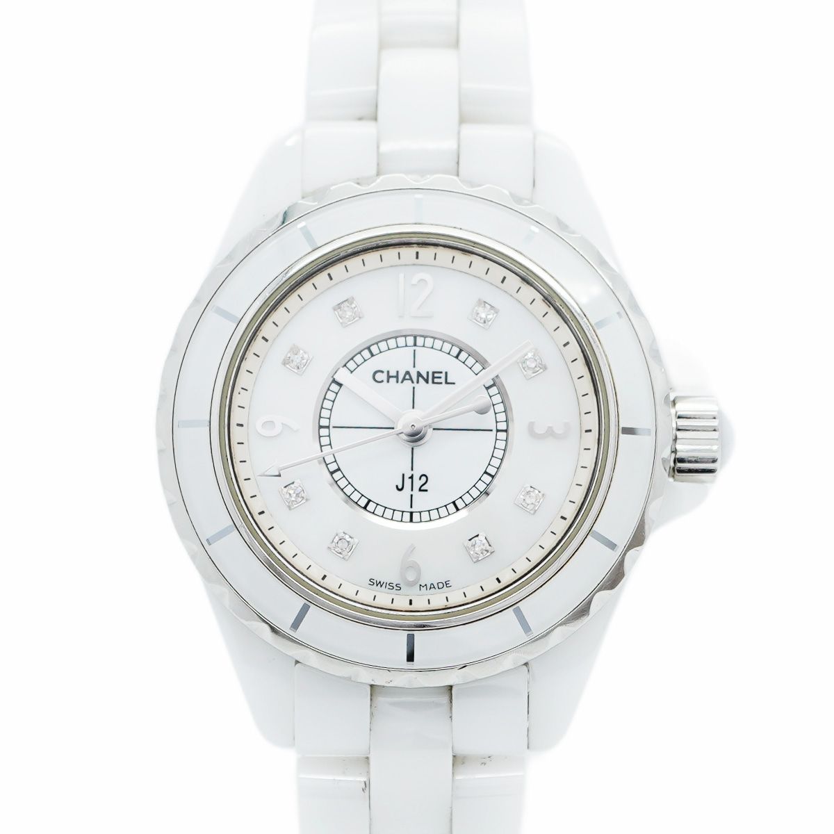 5wwo0082 シャネル J12 H2570 白文字盤 腕時計 レディース