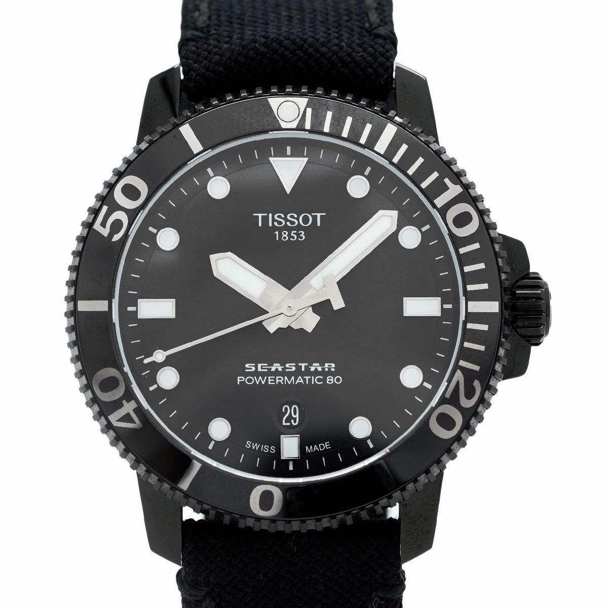 5wwo0149 ティソ シースター T120.407.37.051.00 黒文字盤 腕時計 メンズ