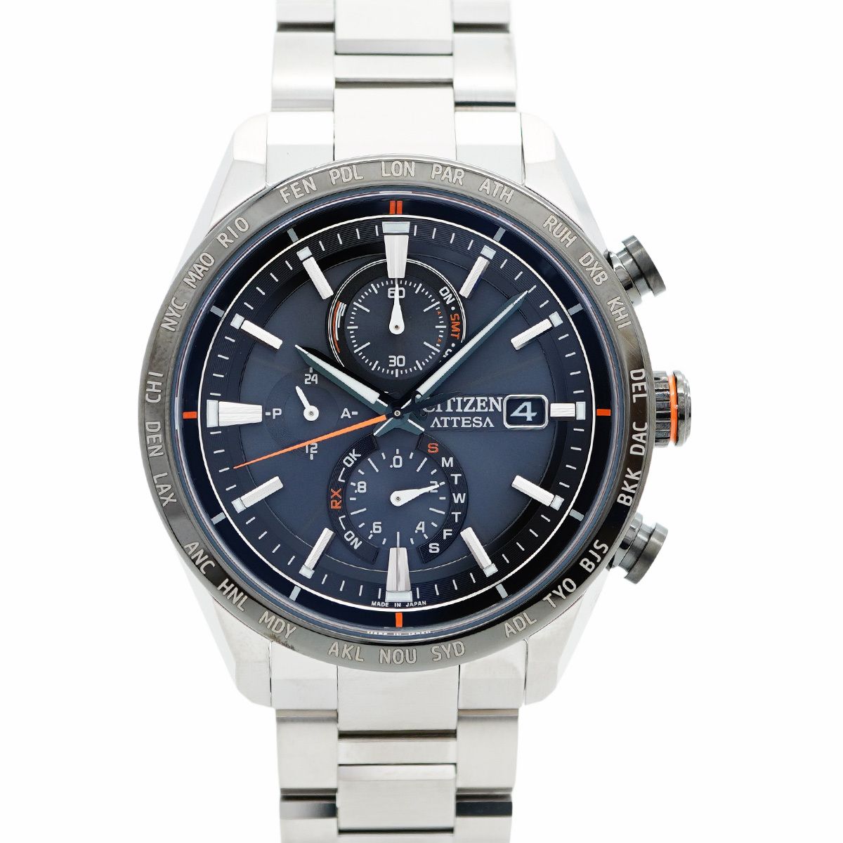 5wwo0154 シチズン アテッサ H800-A1CN206 黒文字盤 腕時計 メンズ