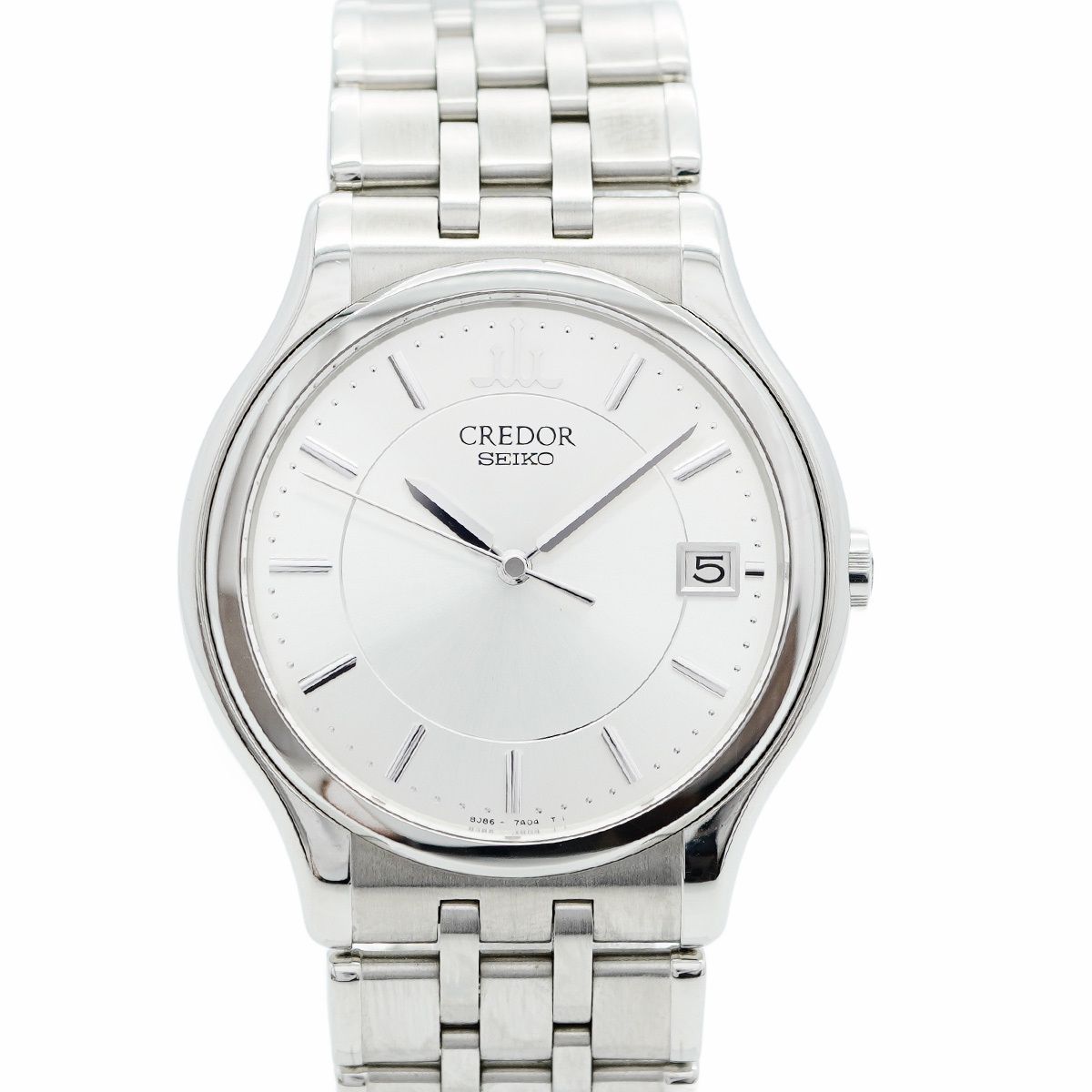 5wwo0155 セイコー クレドール 8J86-7A00 GCAZ009 シルバー文字盤 腕時計 メンズ