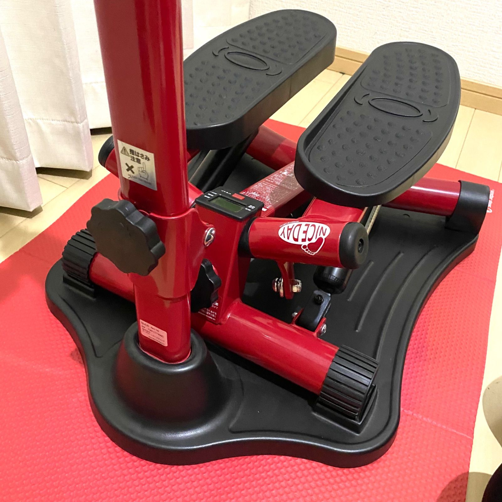 ナイスデイ 健康ステッパー 専用ハンドル マット付き レッド 訳あり