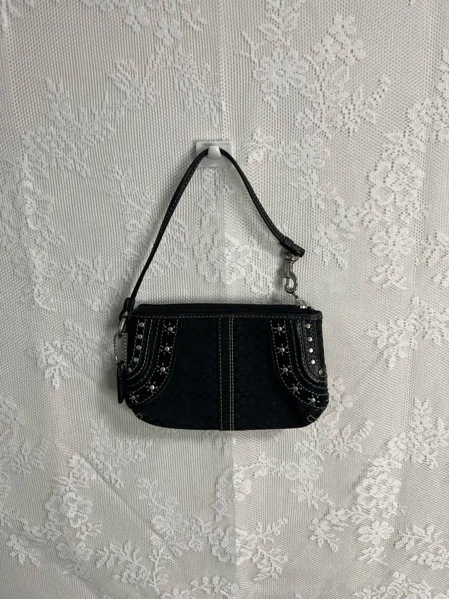 COACH ブラック ミニ ポーチ バッグ