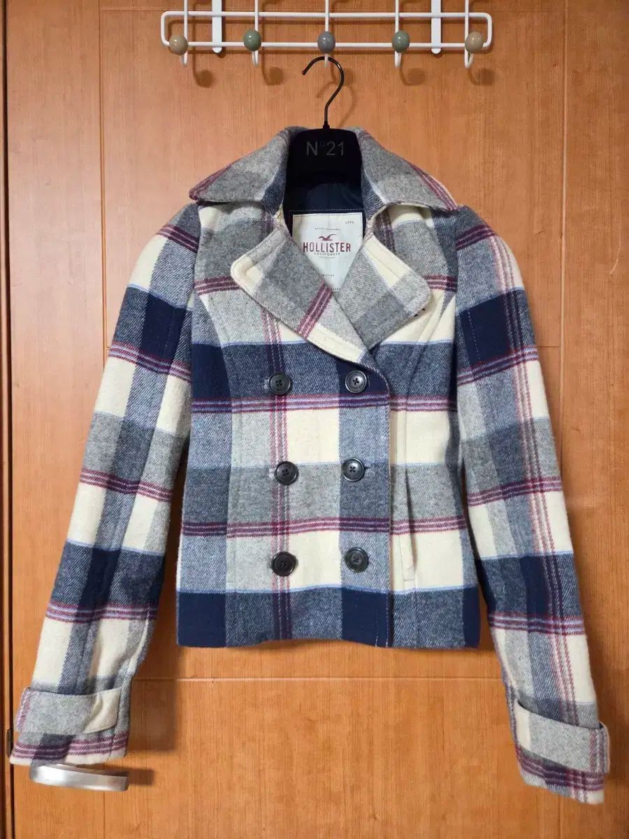 ホリスター 感のある ショート ウールコート 成人 サイズ44 または 15 16歳