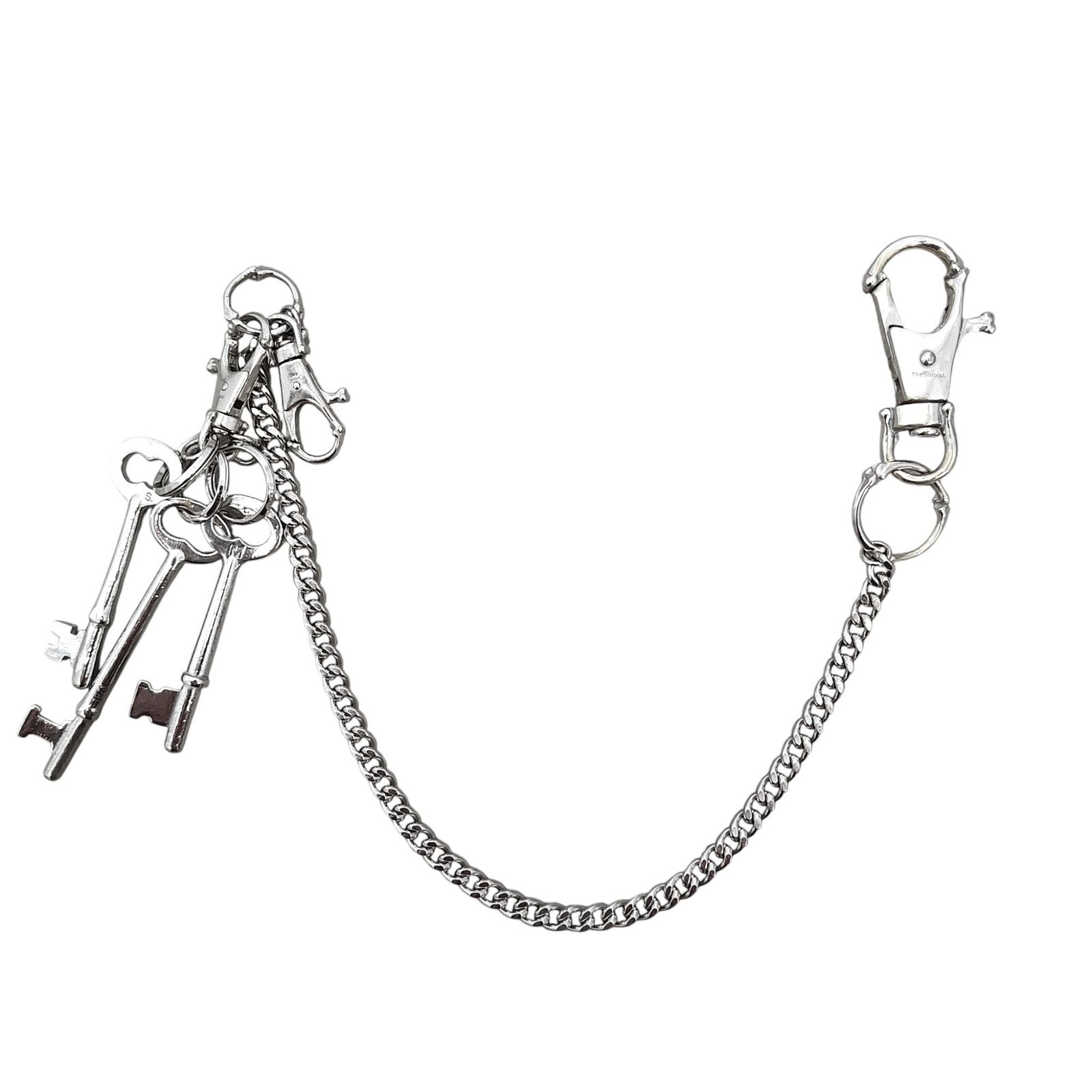 TAKAHIROMIYASHITA The SoloIst タカヒロミヤシタザソロイスト bone shaped hock chain triple key キーチェーン シルバー メンズ