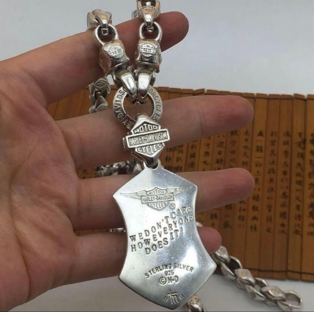 メンズレトロ銀S925銀のネックレス シルバースカル メンズレトロ銀S925銀のネックレス シルバースカル - メルカリ