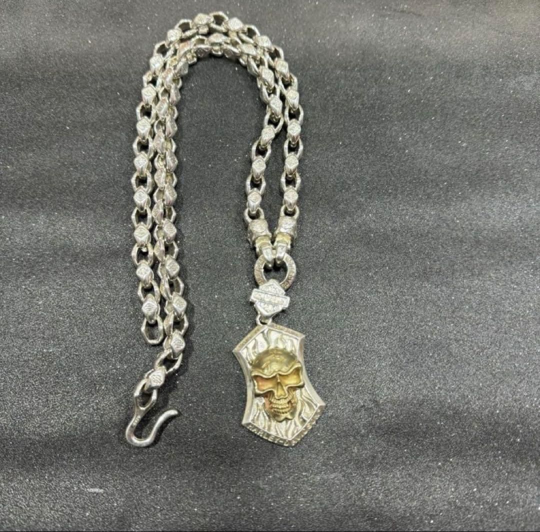 メンズレトロ銀S925銀のネックレス シルバースカル - メルカリ