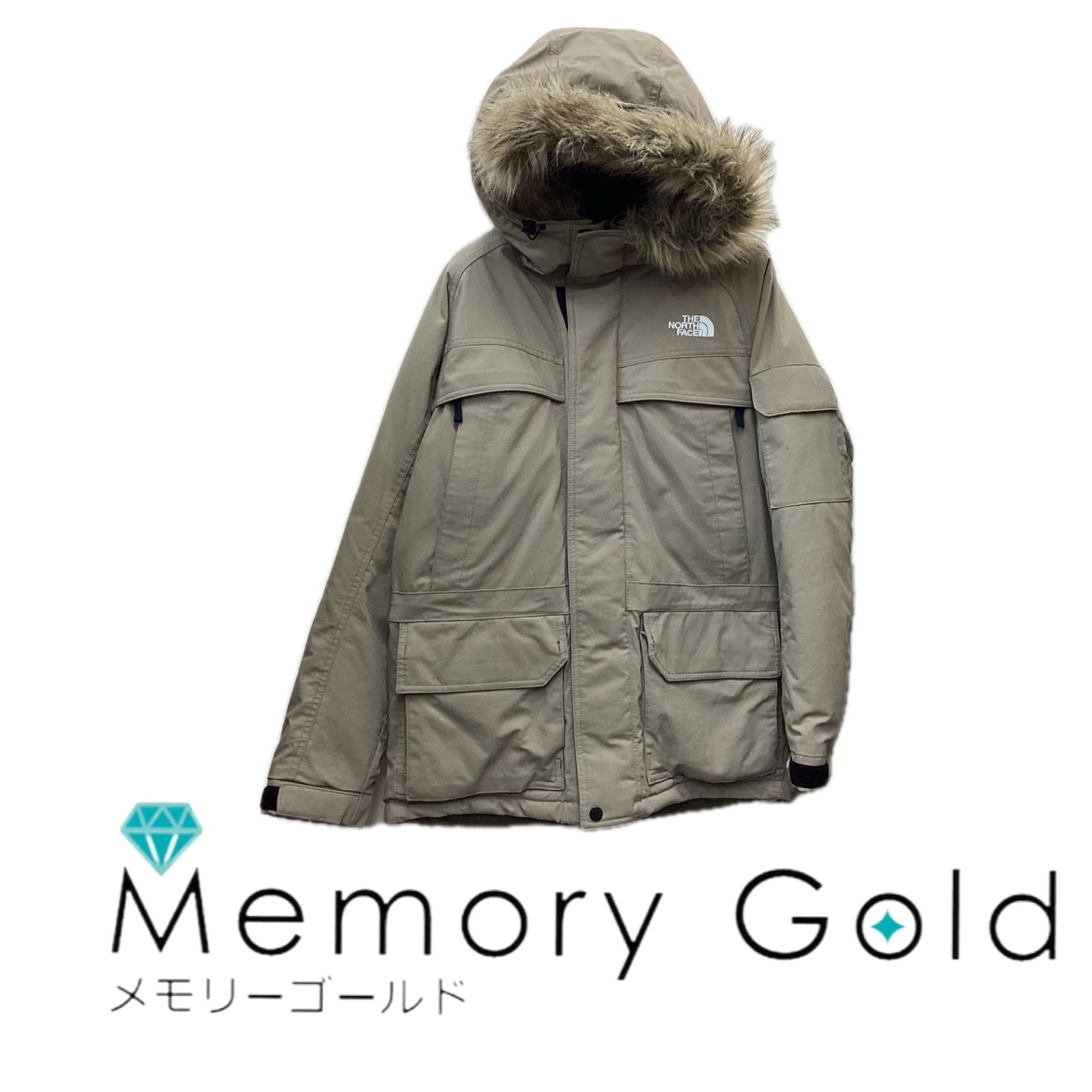 THE NORTH FACE ノースフェイス メンズS マクマードパーカー マウンテンダウンジャケット ベージュND91310 クリーニング済