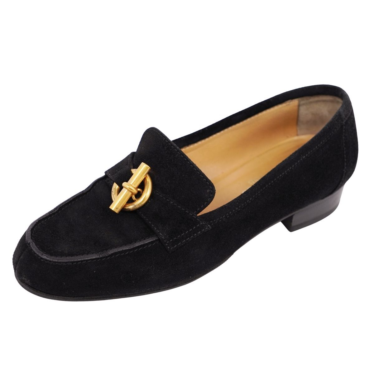 エルメス HERMES ローファー モカシン シェーヌダンクル金具 グレナ