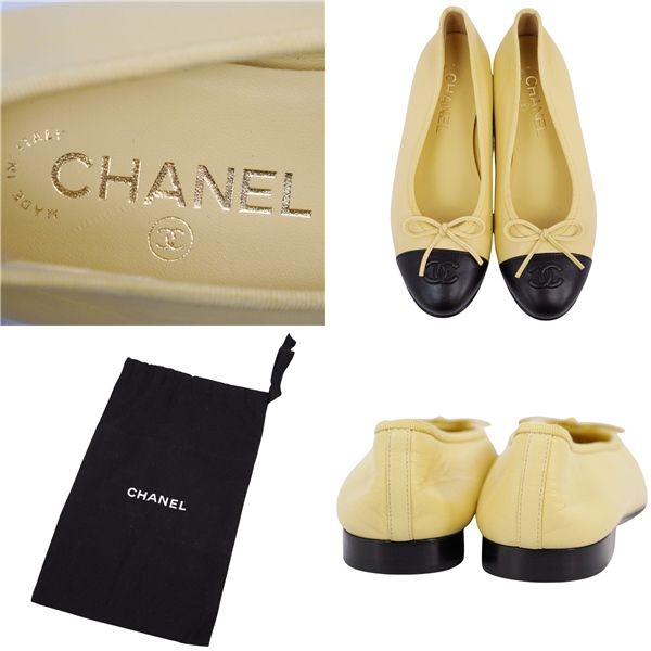  シャネル CHANEL パンプス バレリーナ G 02819 リボン ココ ハイヒール パンプス パンプス