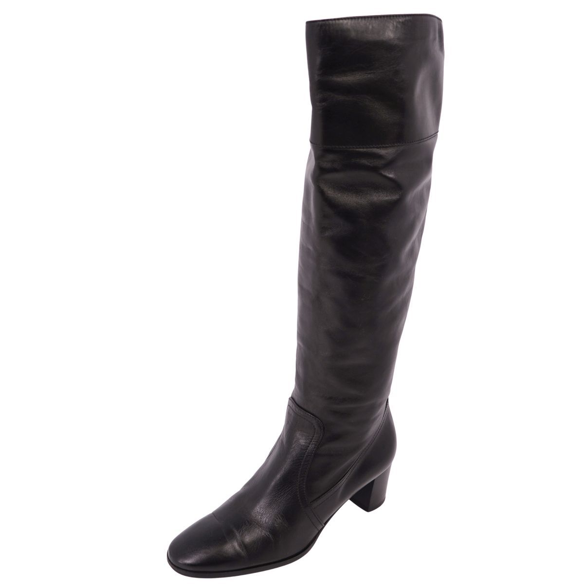 エルメス HERMES ブーツ ロングブーツ レザー ヒール シューズ 靴