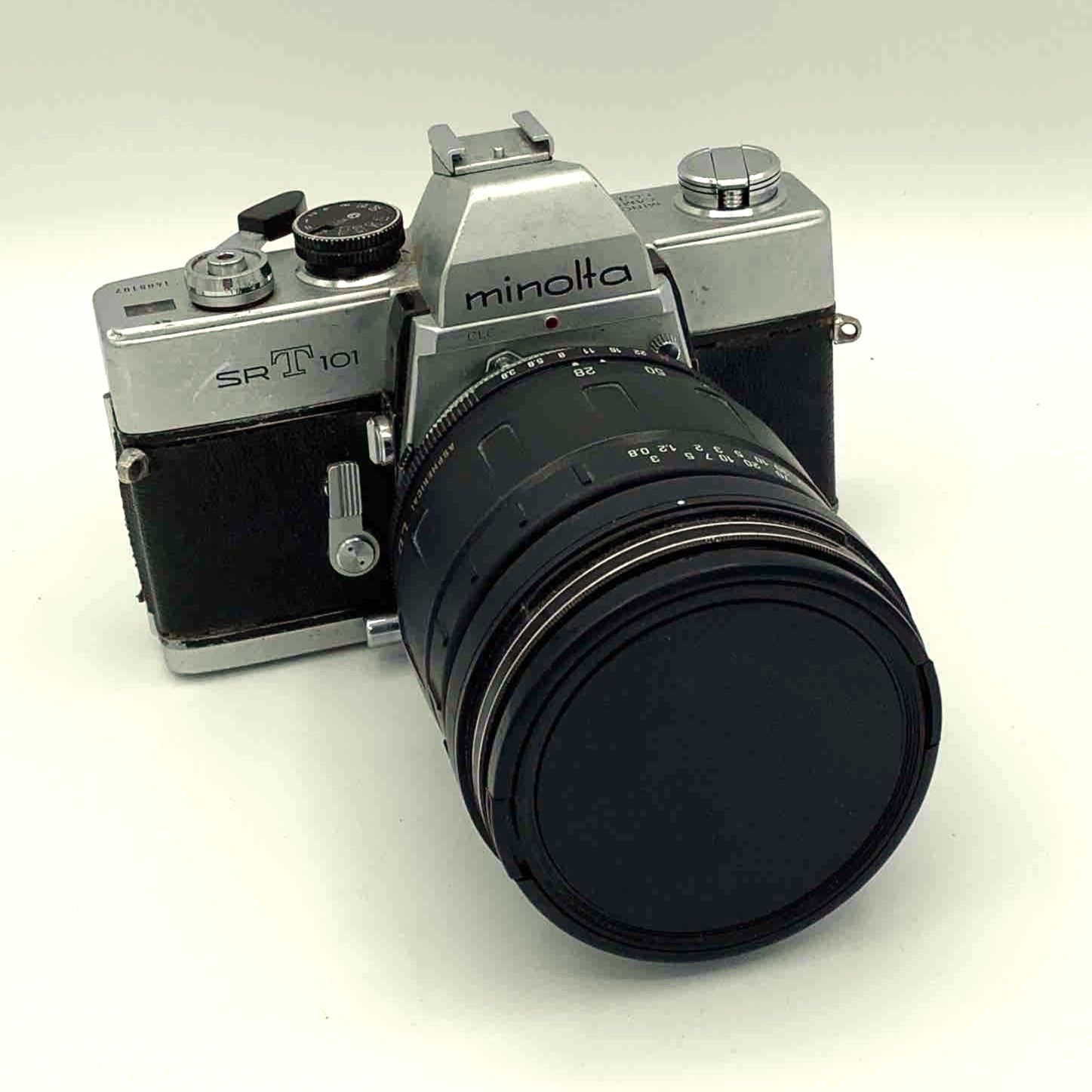 MINOLTA ミノルタ SR-T101 一眼レフカメラ タムロンレンズ付 - メルカリ