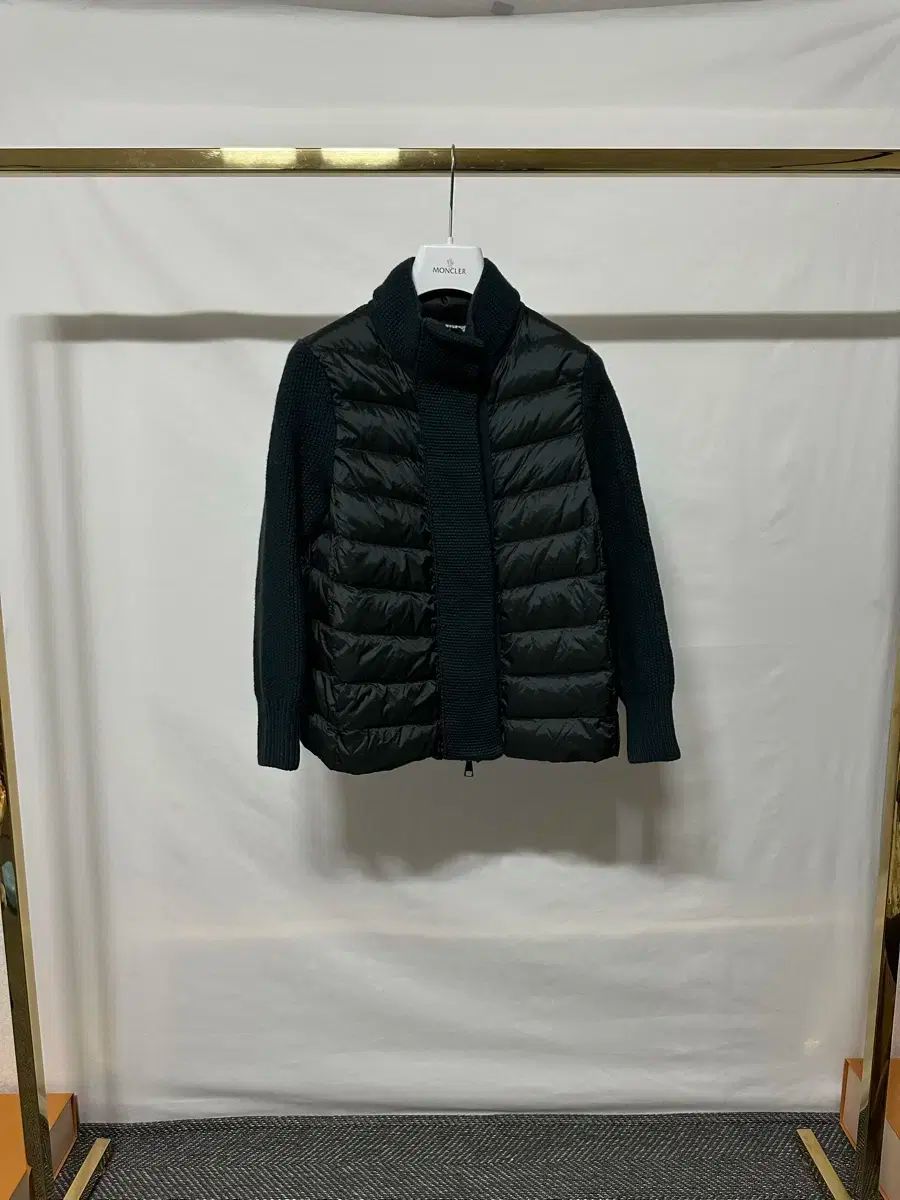 XS モンクレール MAGLIONE レディース ニットダウン カーディガン カーキ