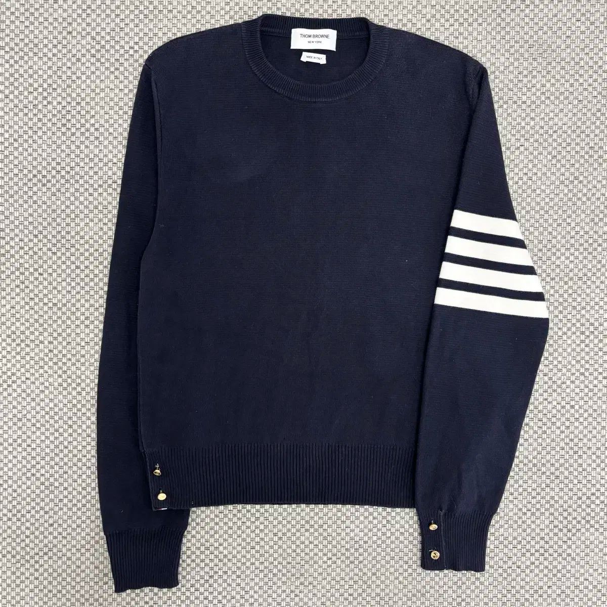 2 トムブラウン 四本サイドライン ミラノステッチ ゴールド ニット