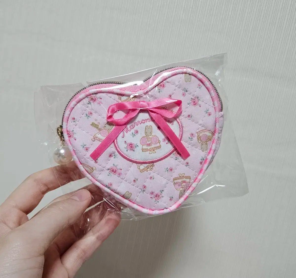 サンリオ マロンクリーム ハート キルティング ミニポーチ ピンク コインケース