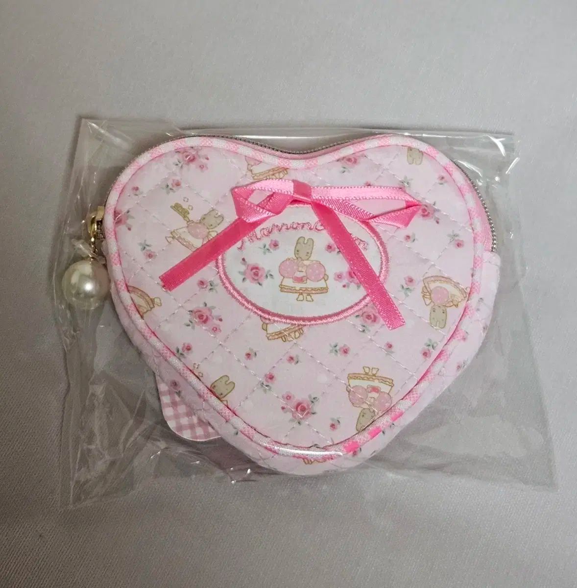 サンリオ マロンクリーム ハート キルティング ミニポーチ ピンク コインケース