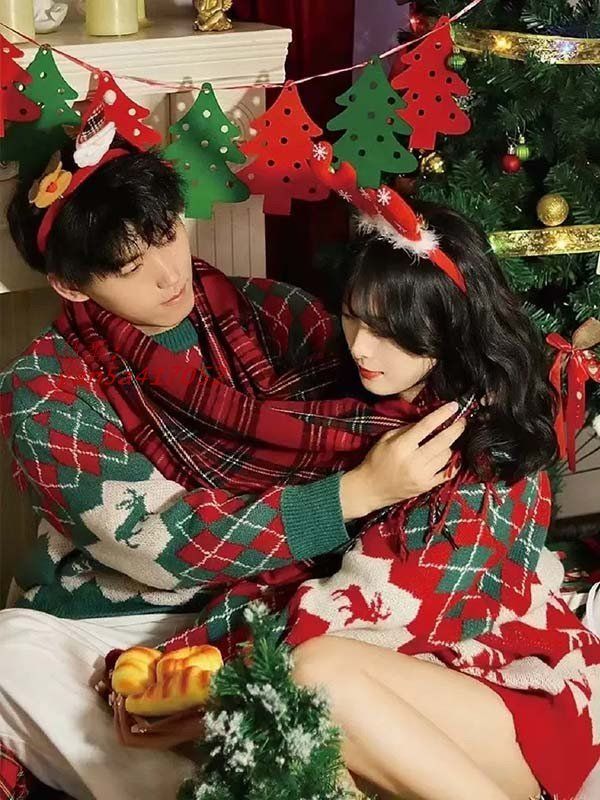 セーター ペアルック メンズ レディース 男女兼用 MERRY CHRISTMAS お祝い ニット セーター yan5a417052