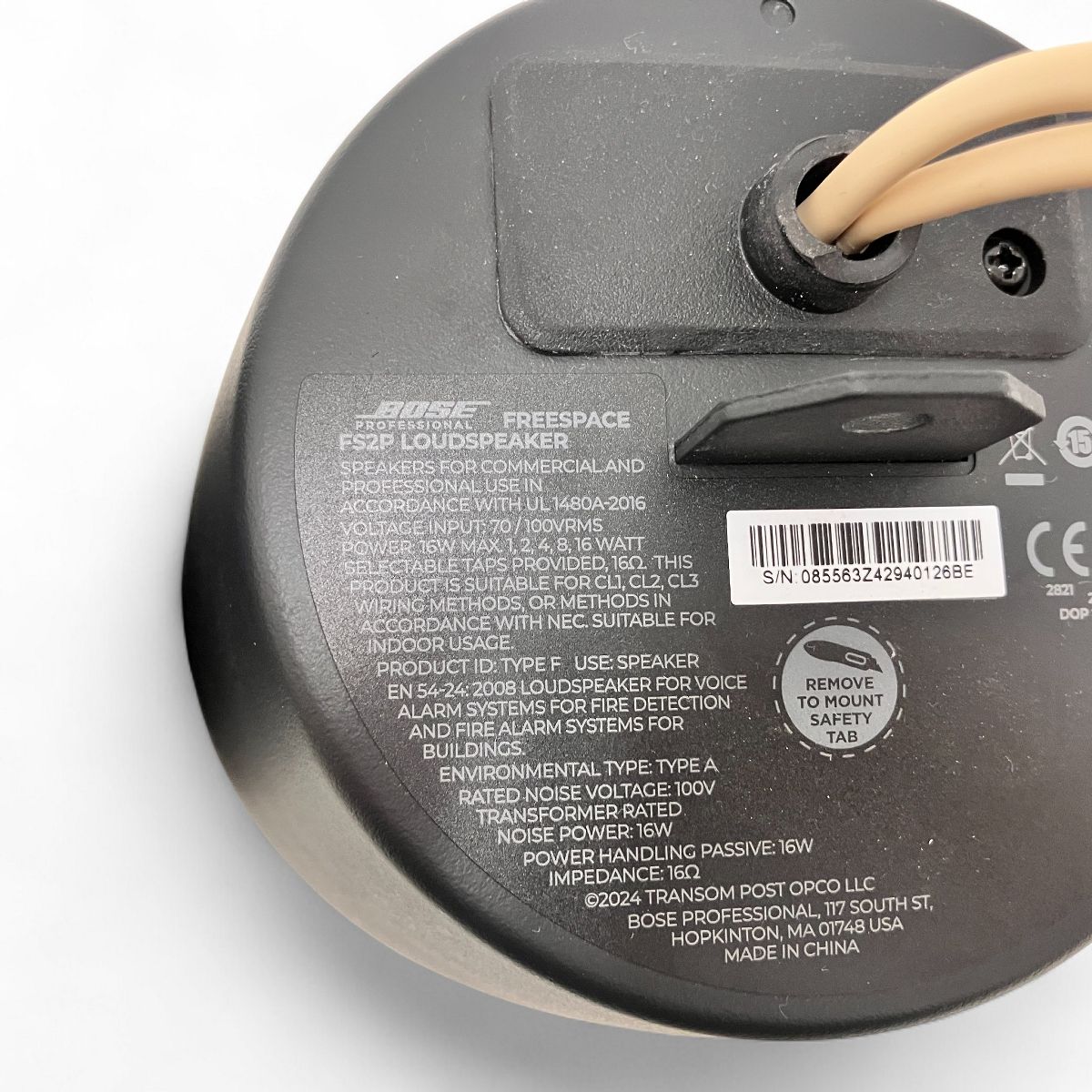 BOSE SPACE FS2P PAIR BLK 天井吊り下げ型スピーカー ブラック ジャンク Z10597334