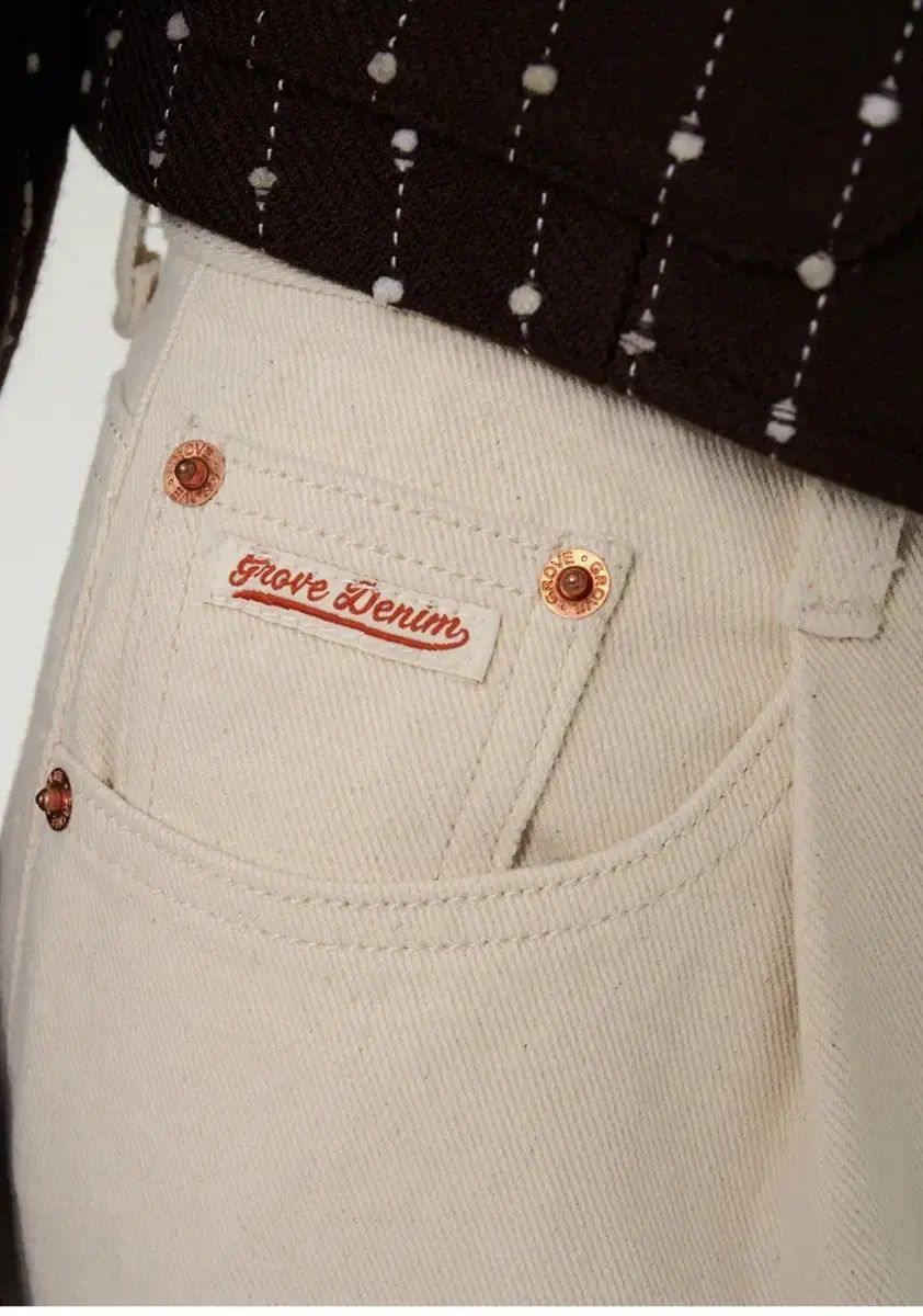 grove グローブ アイボリー デニム パンツ