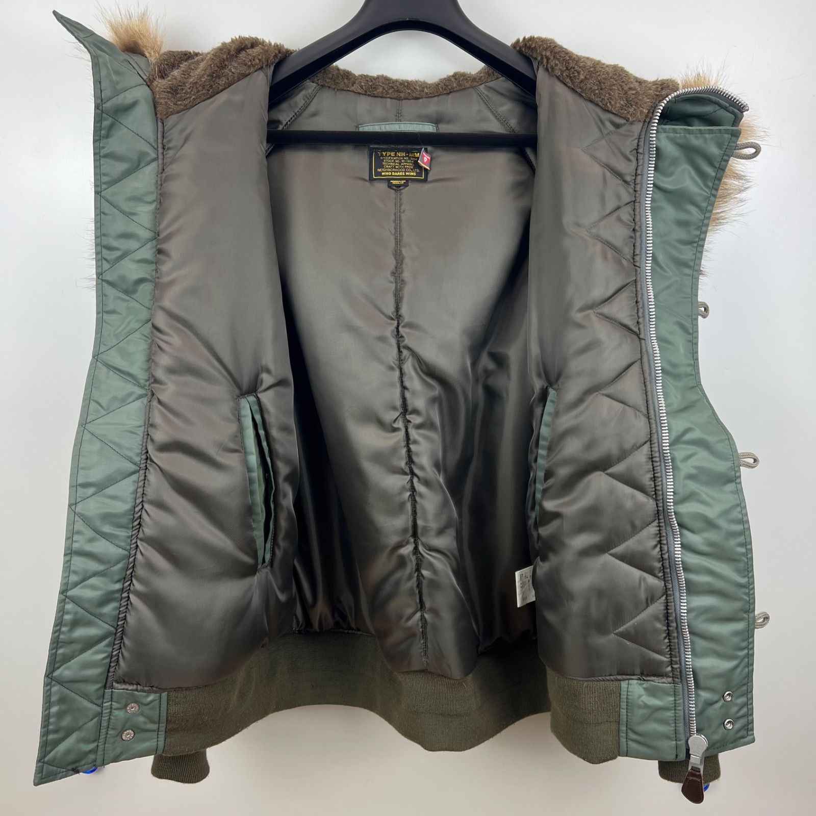 NEIGHBORHOOD 17aw N-2D fur flight jacket M N-JKT ネイバーフッド