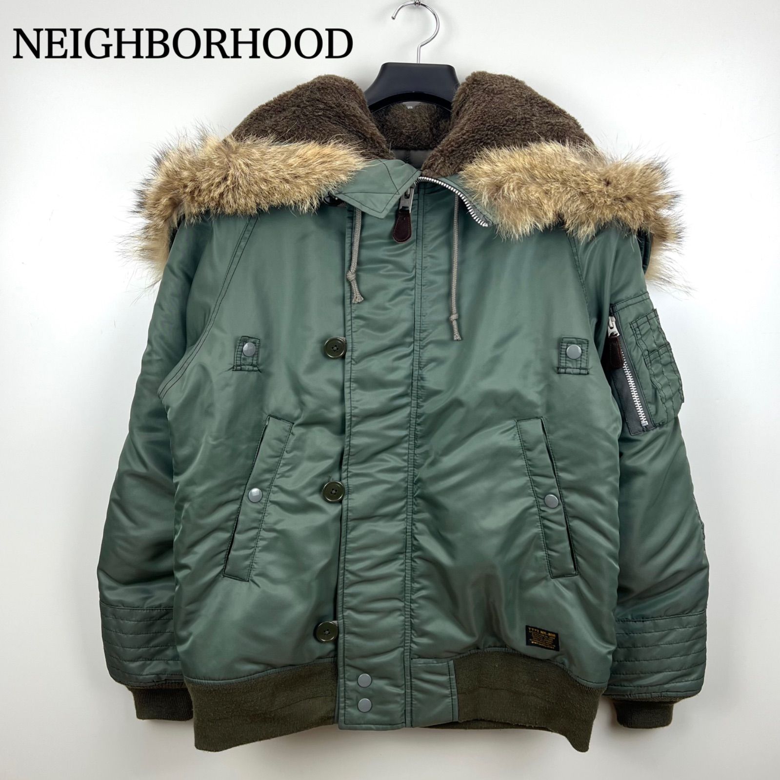 NEIGHBORHOOD 17aw N-2D fur flight jacket M N-JKT ネイバーフッド