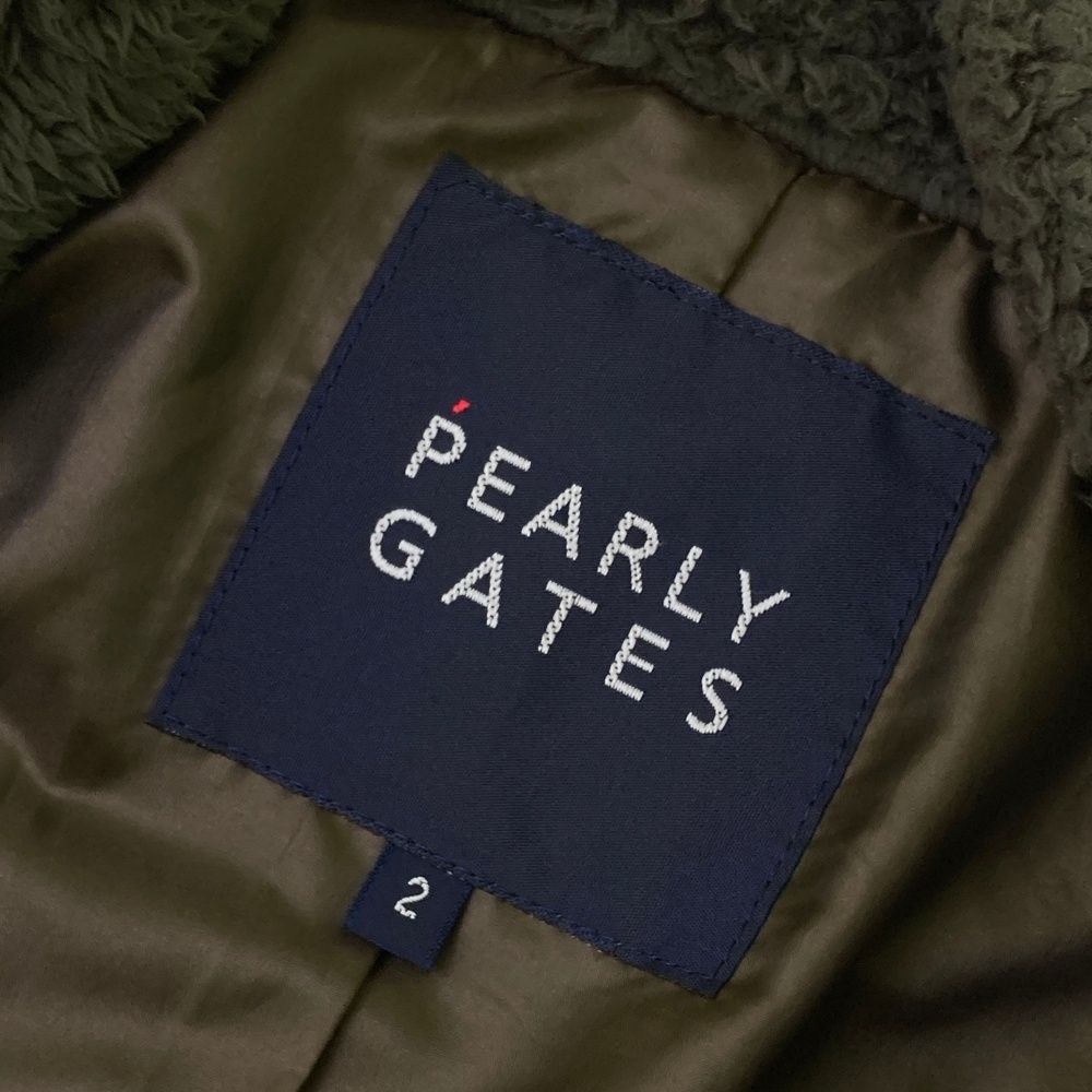 サイズ：2 PEARLY GATES パーリーゲイツ ボアジャケット グリーン系