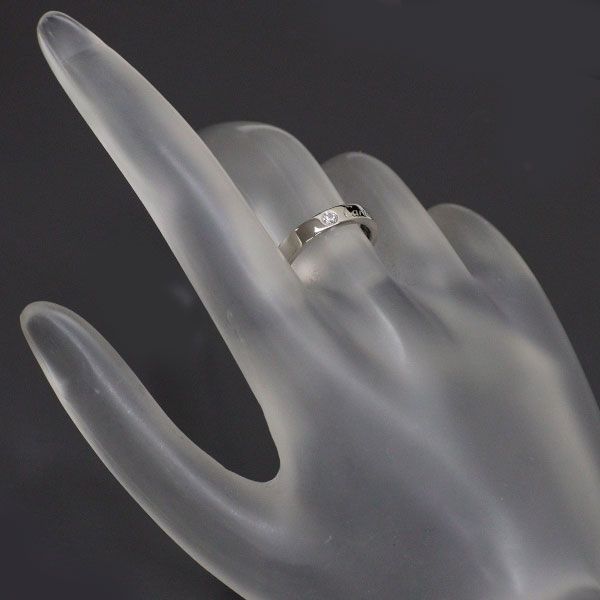 カルティエ Pt950 ダイヤモンド リング Cドゥ エングレーブド 47号