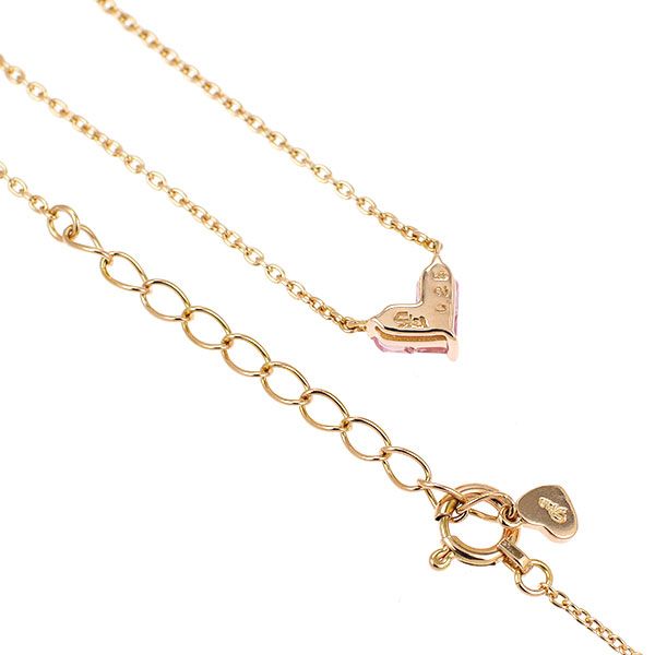 スタージュエリー K18PG ピンク サファイア ペンダントネックレス 0.25