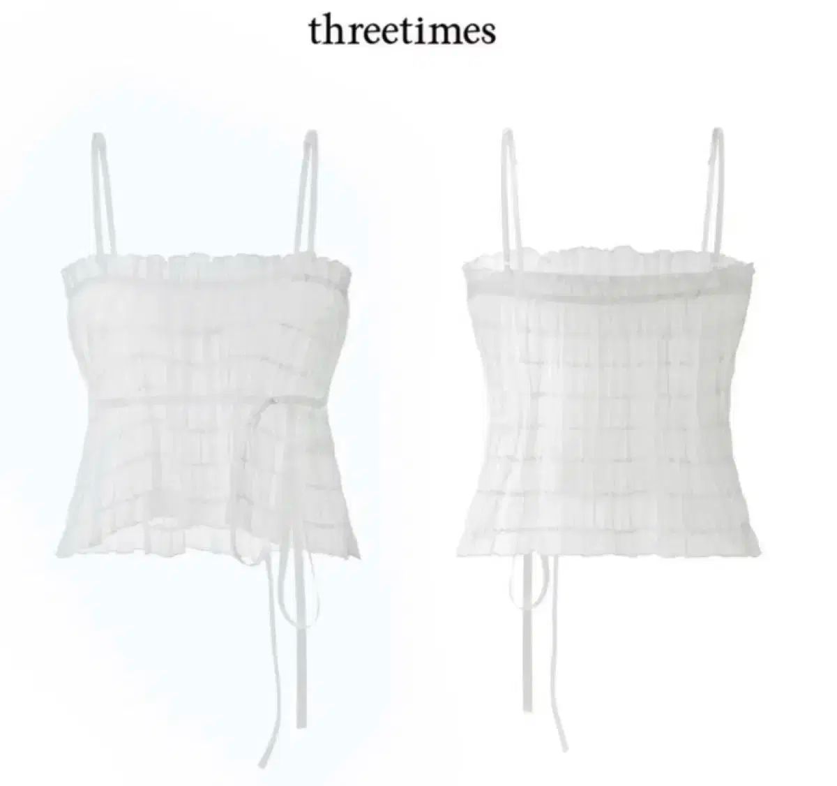 廃盤 スリータイムズ シフォン リンクル ノースリーブ スリータイムズ スリーブレス