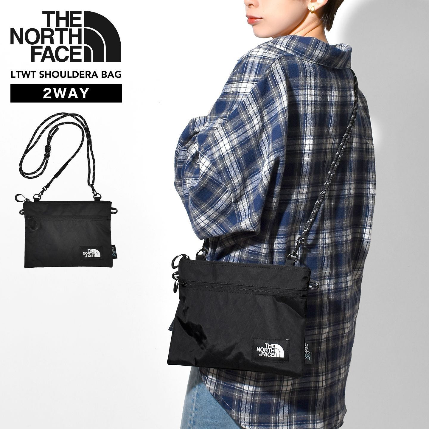ショルダーバッグ ノースフェイス THE NORTH FACE LTWT SHOULDER BAG NF0A8DJQ メンズ レディース 薄マチ 斜めがけ ショルダー サコッシュ サブバッグ ミニショルダー フラット ポ