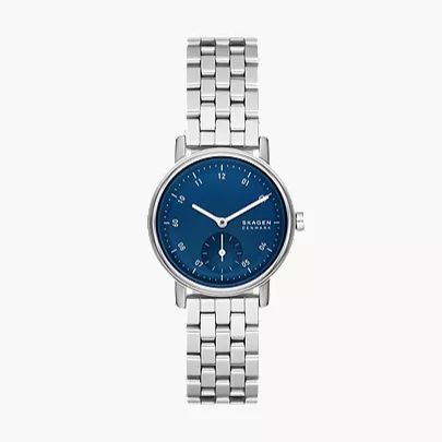 WJ90 【未使用品】 SKAGEN DENMARK スカーゲン KUPPEL LILLE 二針 サブセコンド シルバートーン ステンレススチール 腕時計 レディース 4570006714387