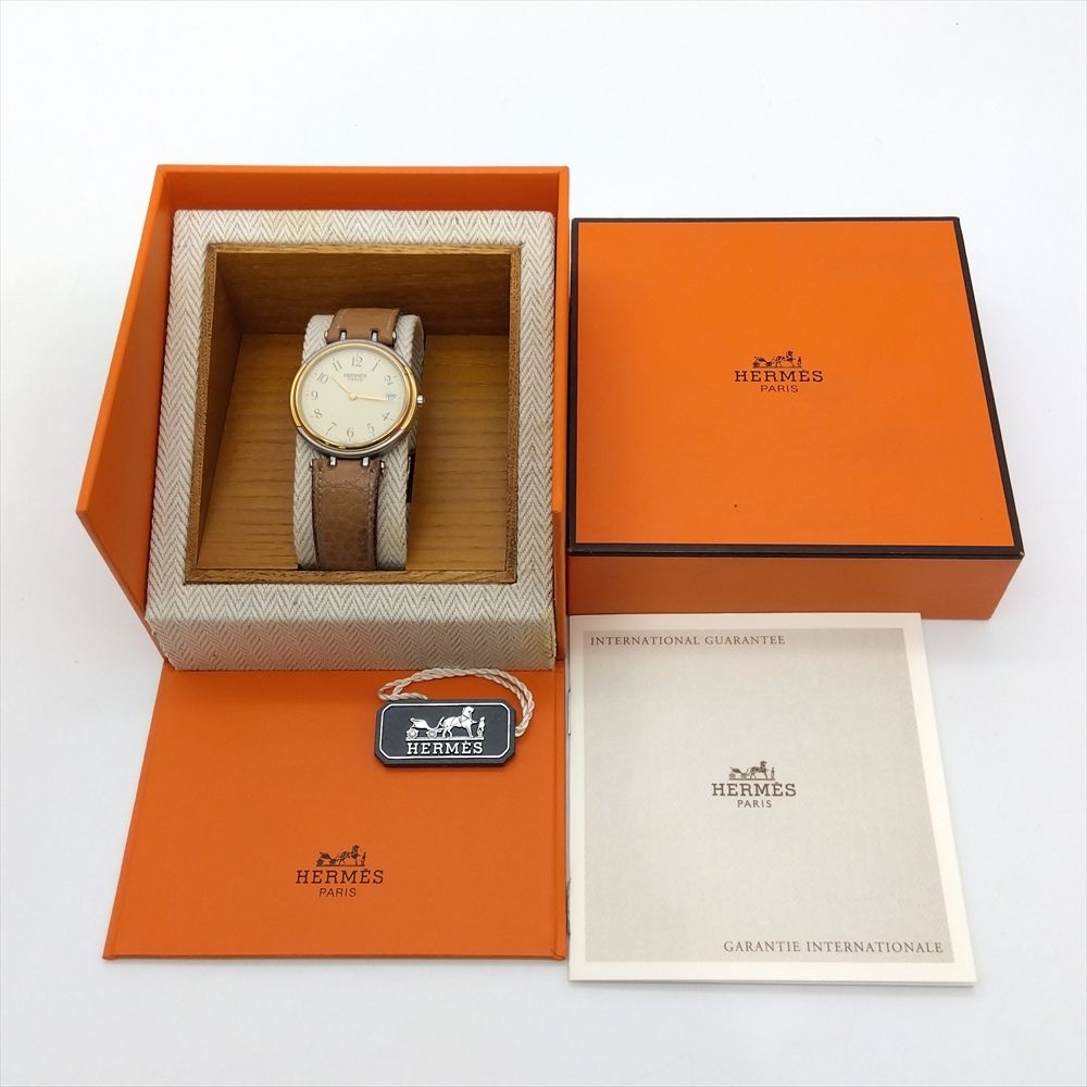  エルメス HERMES 387883 ウィンザー 腕時計 アイボリー文字盤 レディース 腕時計(クォーツ) 腕時計(アナログ)