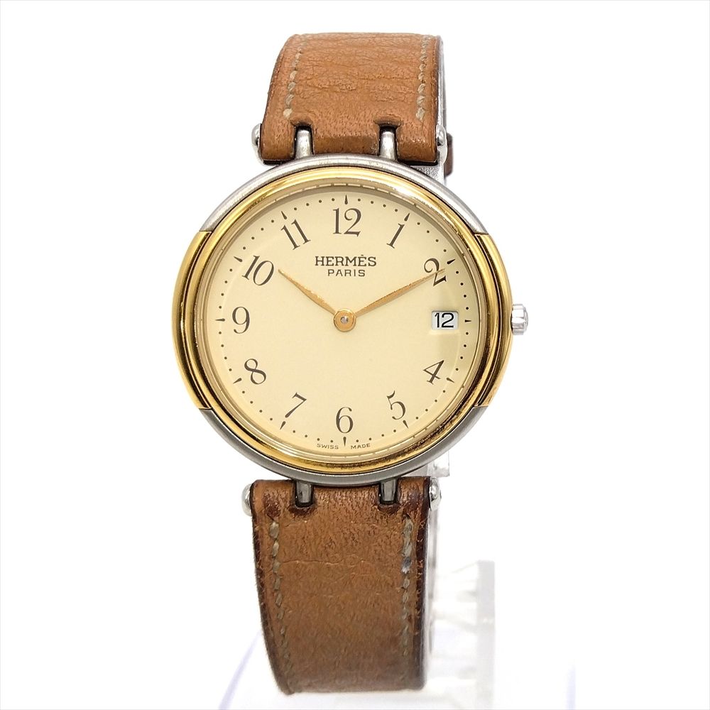 エルメス HERMES 387883 ウィンザー 腕時計 アイボリー文字盤 レディース