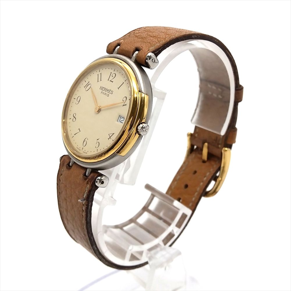 エルメス HERMES 387883 ウィンザー 腕時計 アイボリー文字盤 レディース