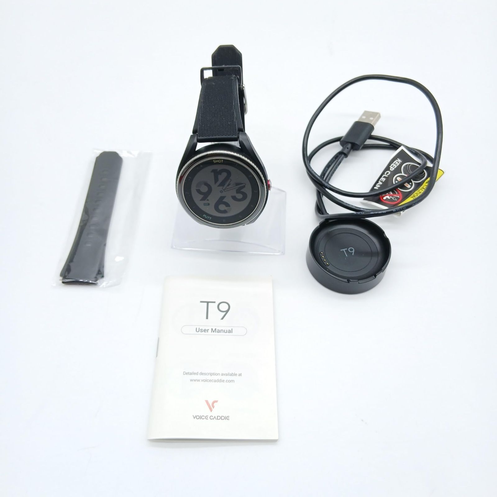 No.4287 [ボイスキャディ] Voice Caddie T9 ブラック 時計型ゴルフナビ