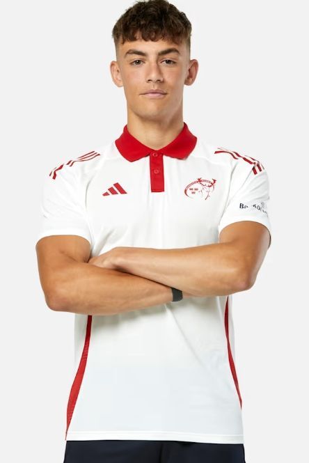 アディダス ラグビー マンスター ポロシャツ 白 ホワイト 公式モデル 日本未発売