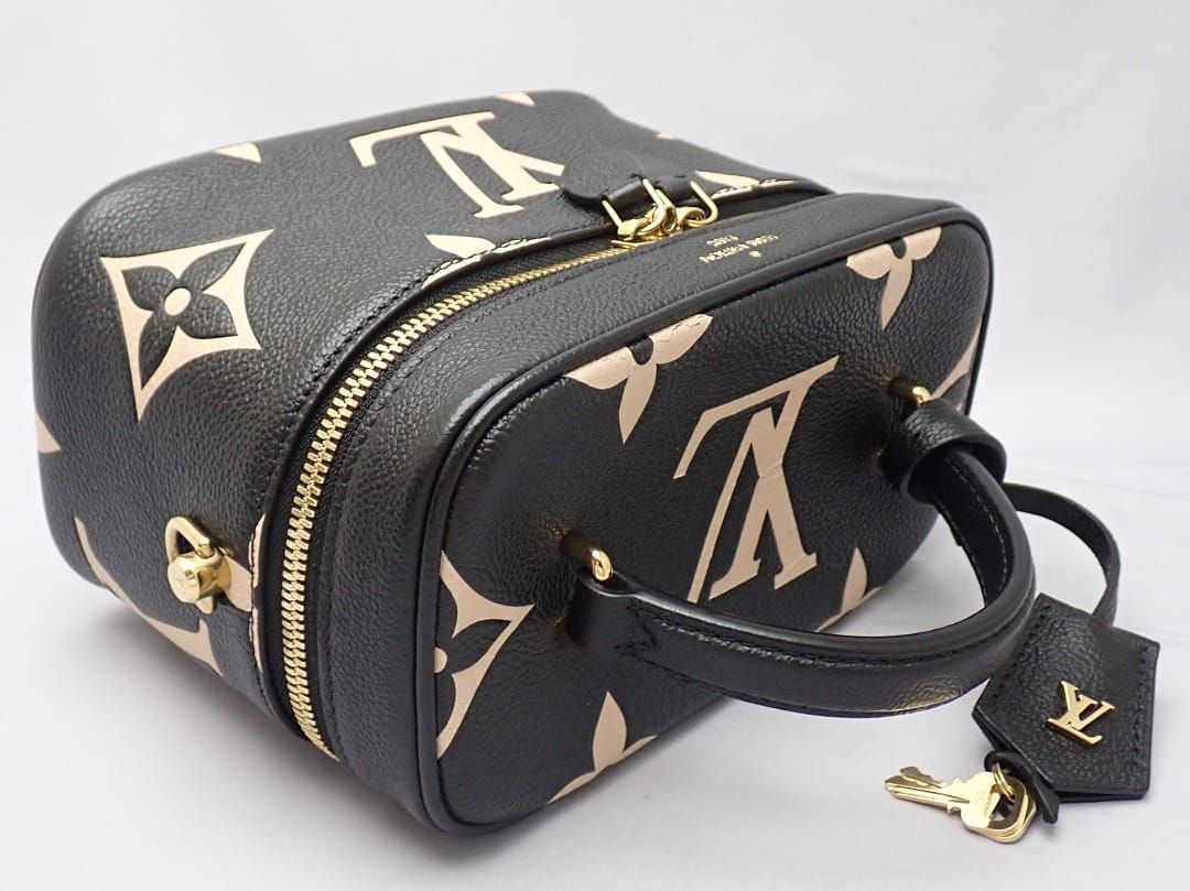 LOUIS VUITTON ルイ ヴィトン モノグラム アンプラント ヴァニティPM 2WAYバッグ M45780 ブラック ベージュ ゴールド金具 A A-8959 質屋