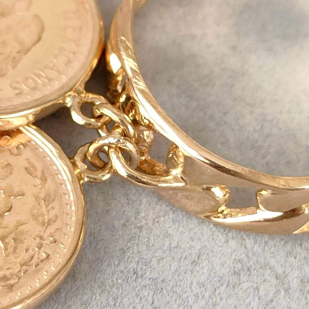 18金 K18&K21.6 ドスペソ金貨 2連リング 5.68ｇ 11号 D424 K21.6 K18 21.6金 18金イエローゴールド DOSコイン  メキシコ2ペソ金貨 イーグル金貨 1945年 コイン ペンダント チャーム アクセサリー - 質屋通り商店街[78-ST] K18 K21.6 イーグルコイン インフィニティーリング 12号