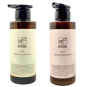 EASE ケラチンシャンプー 300ml ケラチントリートメント300g ケラチン シャンプー トリートメント 美容院 サロン 美容室専売品 サロン専売品 300mlセット ケラチンシャンプー ケラチントリートメント 抜け毛 くせ毛 エイジングケア 低刺激