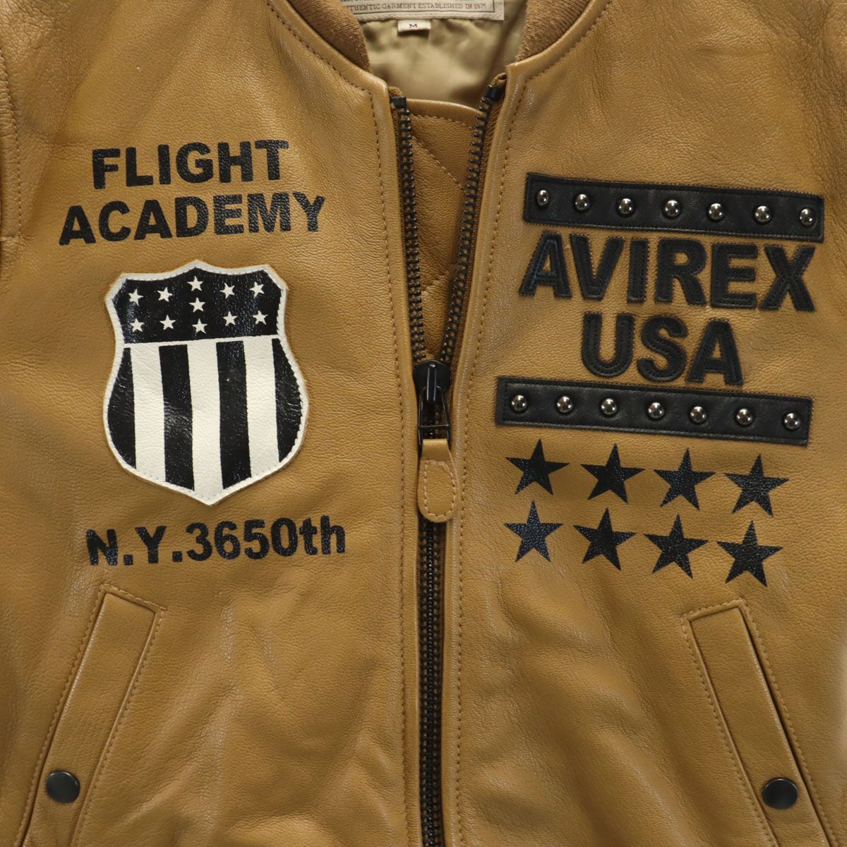 AVIREX アヴィレックス ゴートレザー MA-1 フライトジャケット M