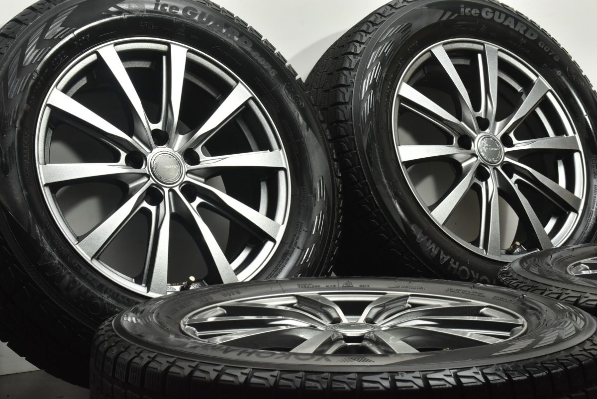 エクストレイル CX 5などに GRASS 17 in 7 J 48 PCD 114 3 ヨコハマ アイスガード G 075 225 65 R 8 レガシィアウトバック